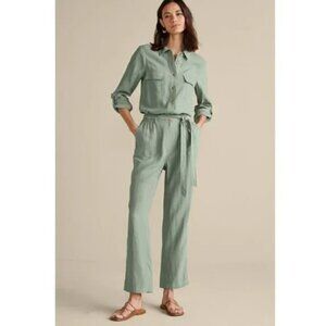 Soft Surroundings Kerry Jumpsuit utility style jumpsuit sage green milleu 8
